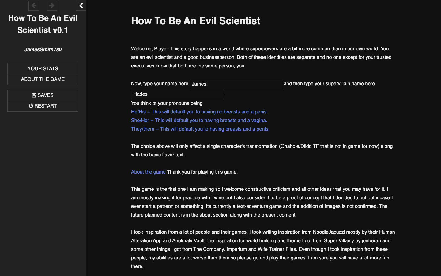 How to Be an Evil Scientist v0.1 - free game download, reviews, mega -  xGames