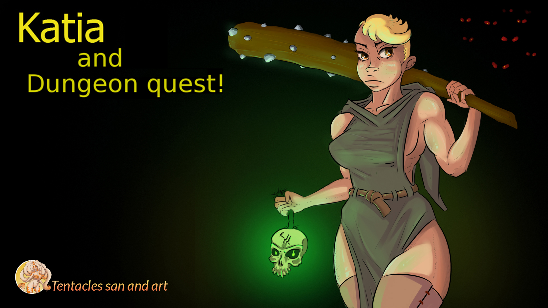 Katia and Dungeon quest! poster