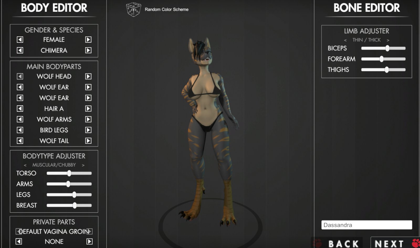 3d furry porn game with character customisation wolf
